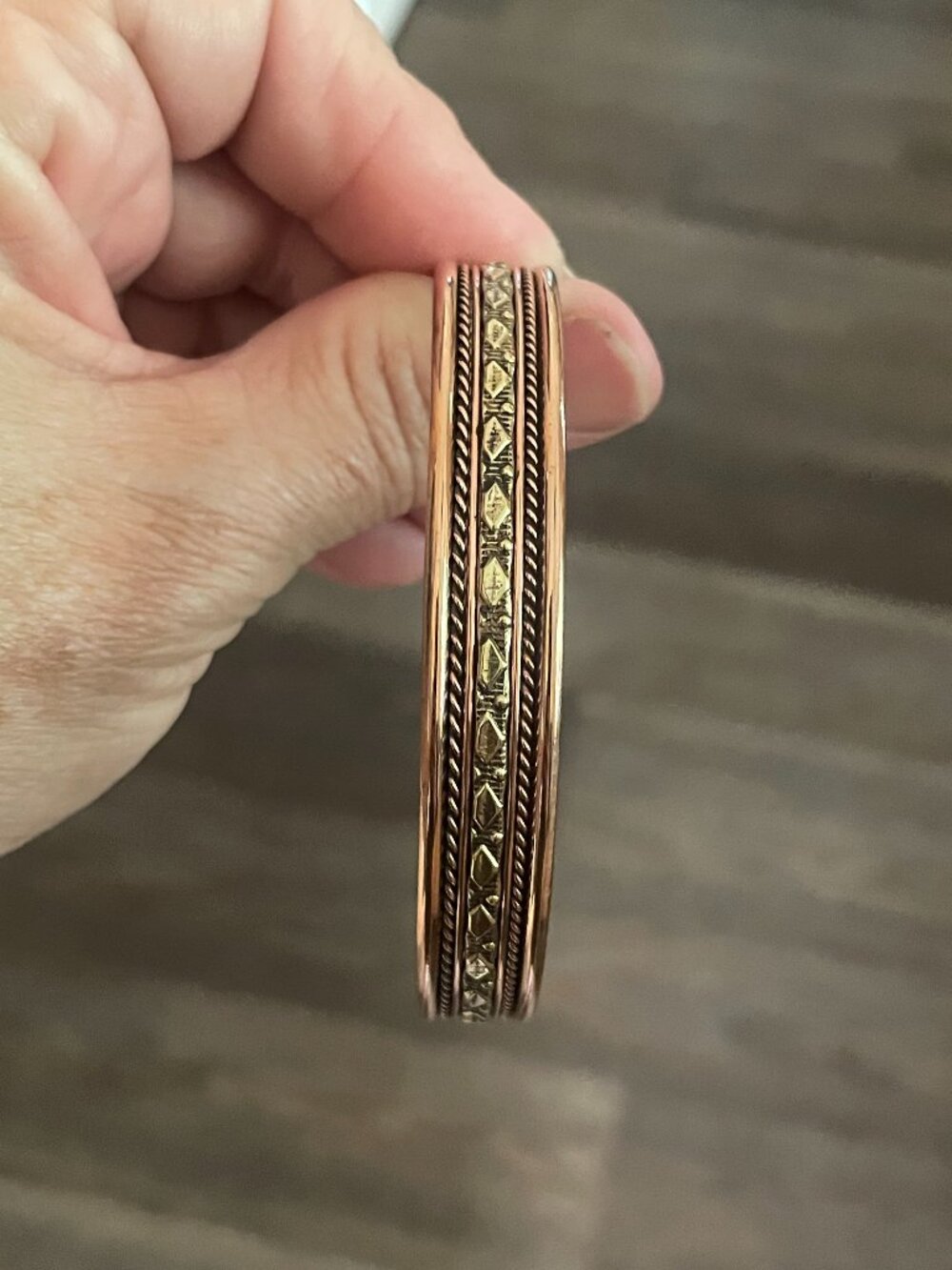 Beautiful Multi-tone Copper Cuff Bracelet